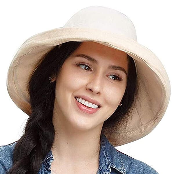 Women’s foldable wide brim bucket hat