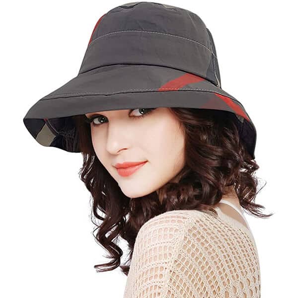Foldable outdoor wide brim bucket hat