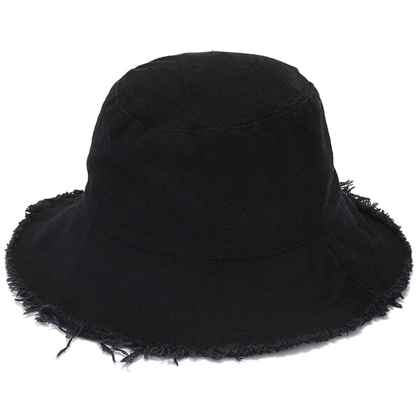 Women’s black bucket hat for spring and summer