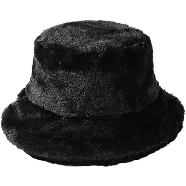 Black winter bucket hat for men and women
