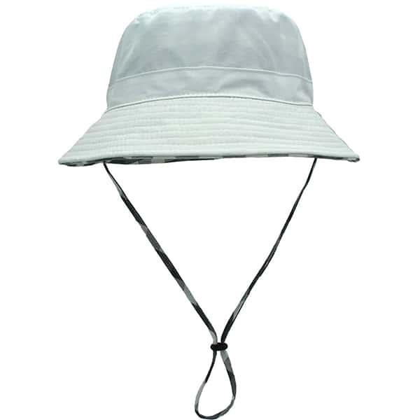 Large bucket hat with chin strap