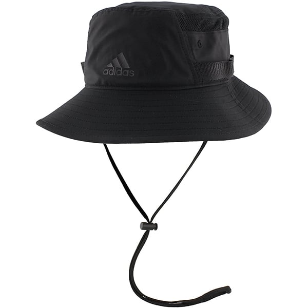 Adidas black drawstring bucket hat