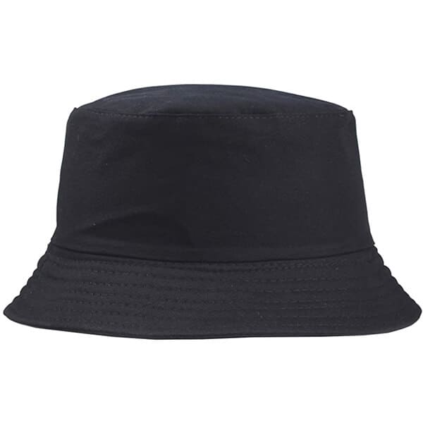 Foldable black bucket hat
