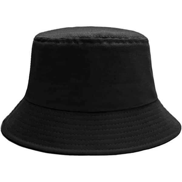 Pure Australian cotton black bucket hat for women