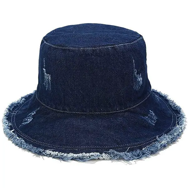 Dark blue denim bucket hat