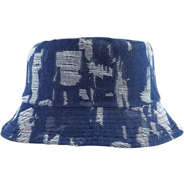 Fashionable denim bucket hat