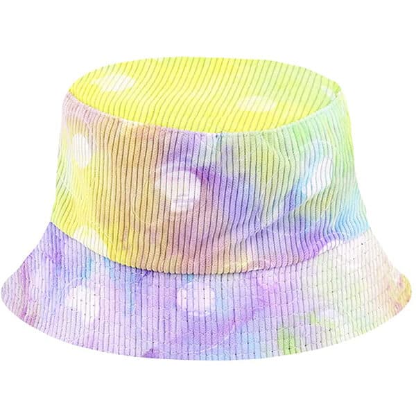 Tie dye corduroy bucket hat