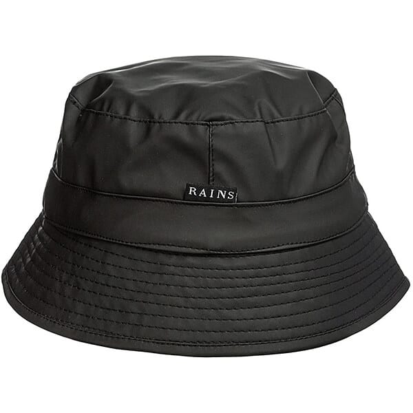 Black waterproof bucket hat