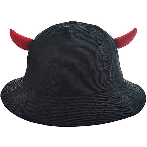 Red devil horns bucket hat