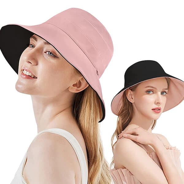 Reversible sun hat for women