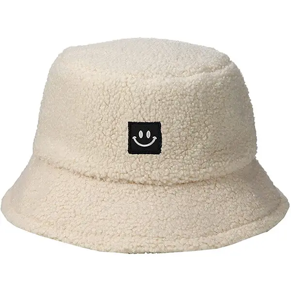 Teddy style wool sherpa bucket hat