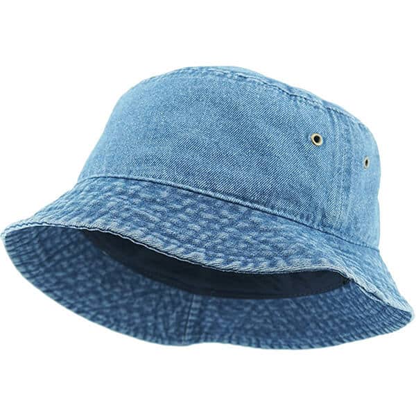 Unisex cotton denim bucket hat