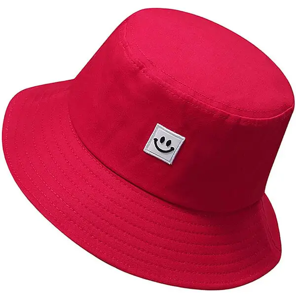 Smiley face bucket hat