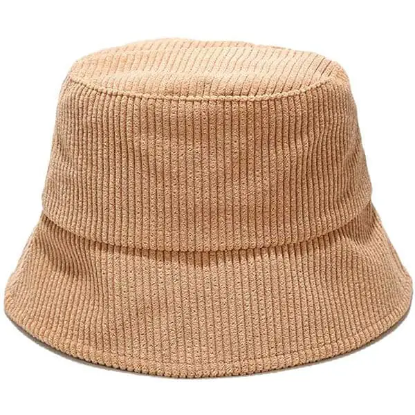 Windproof corduroy bucket hat