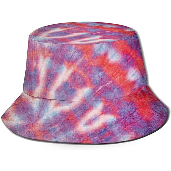 Purple tie dye trendy bucket hat
