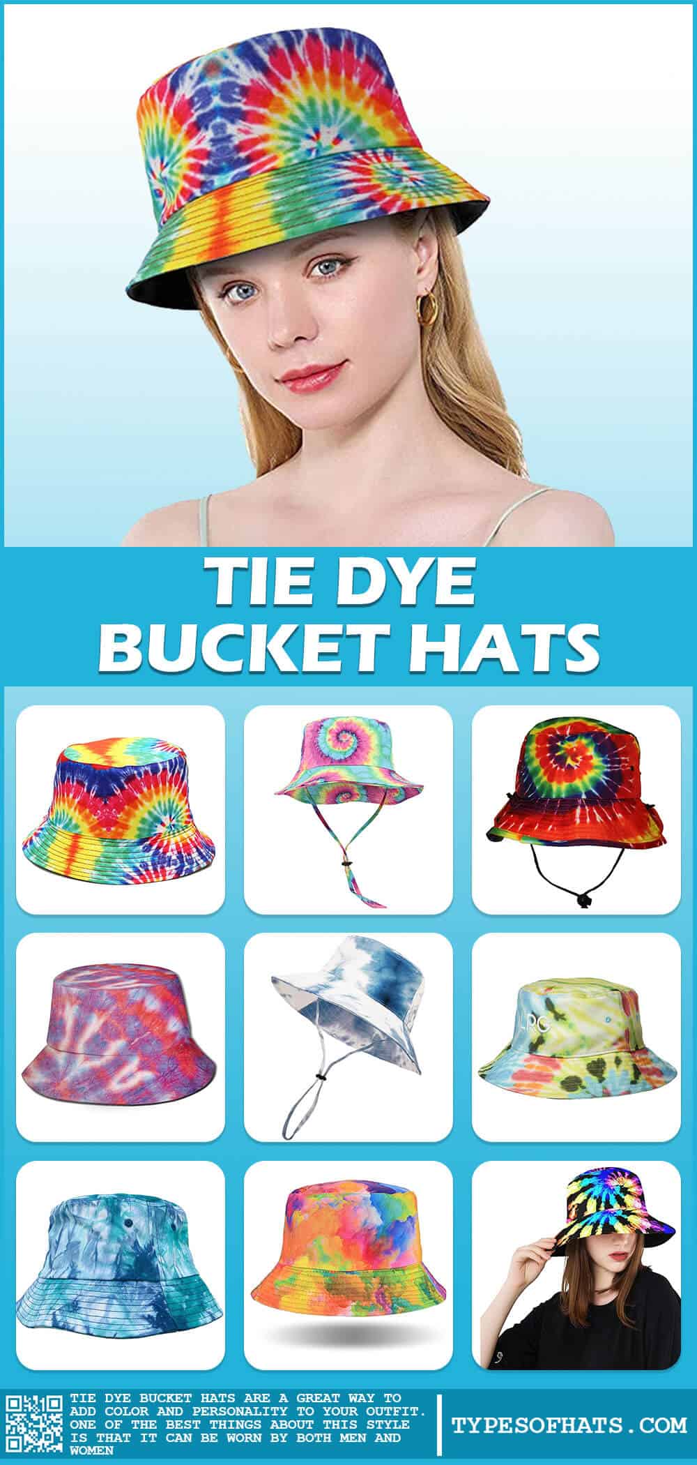 tie dye bucket hats