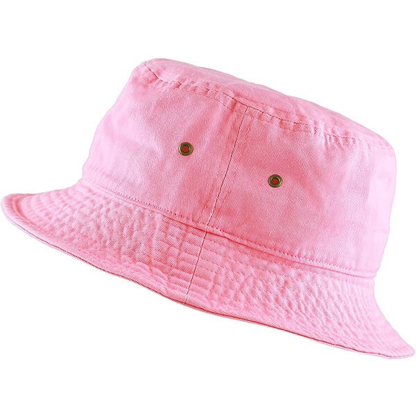 100% cotton pink bucket hat