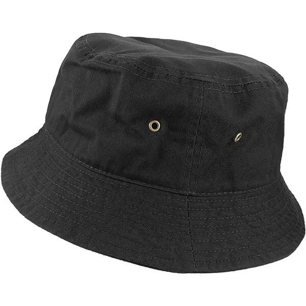Classic black bucket hat