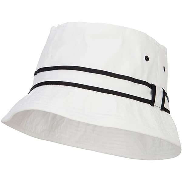 Big size striped bucket hat