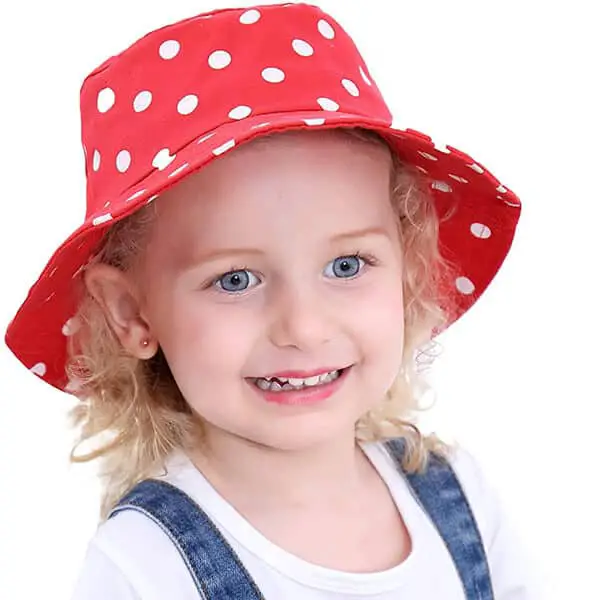 Dotted baby bucket hat