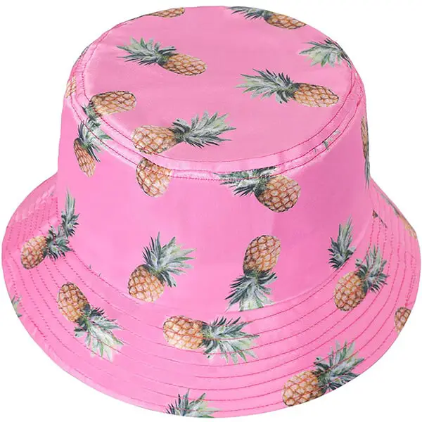 Pineapple print bucket hat