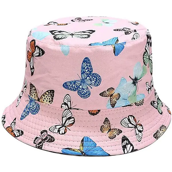 Butterfly print bucket hat