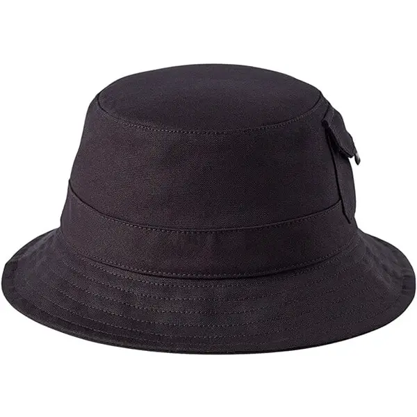 Black pocket bucket hat