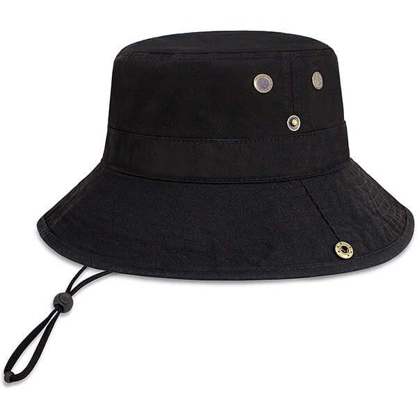 Classic cotton wide brim bucket hat
