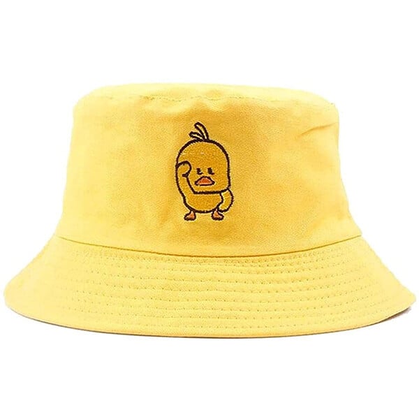Duck embroidered bucket hat