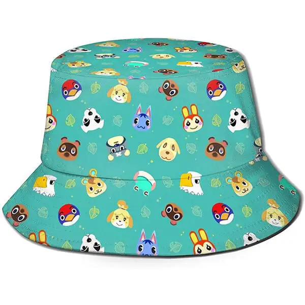 Cute animals face print bucket hat