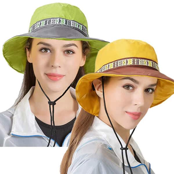 2 pack safari hat with ponytail hole