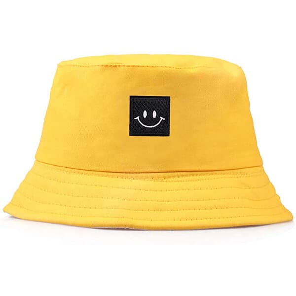 Smiley face bucket hat