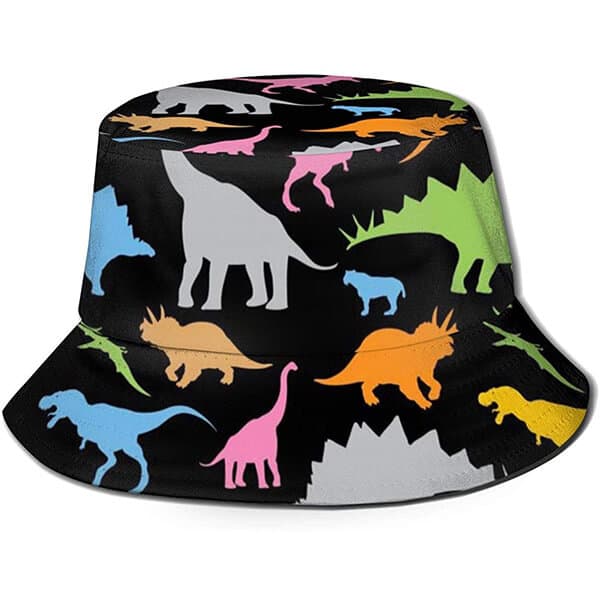 Cute dinosaur printed bucket hat