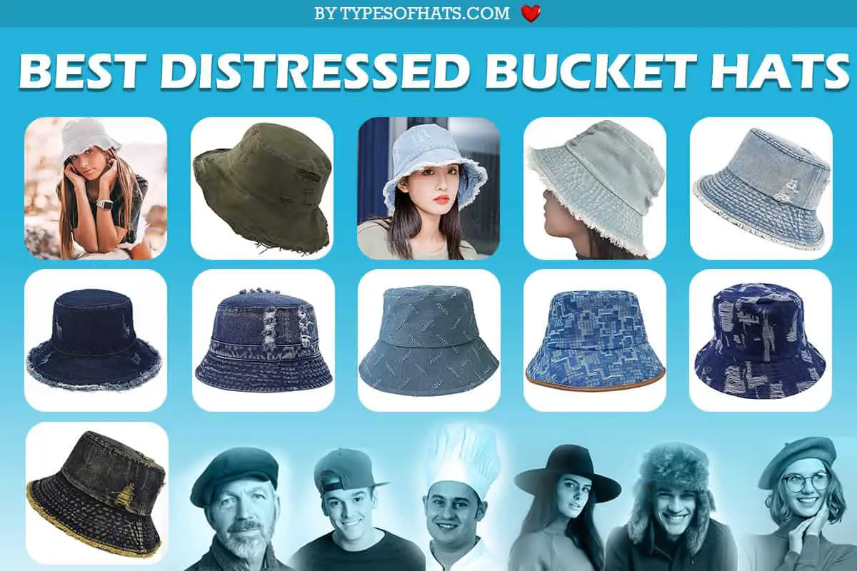 best distressed bucket hat