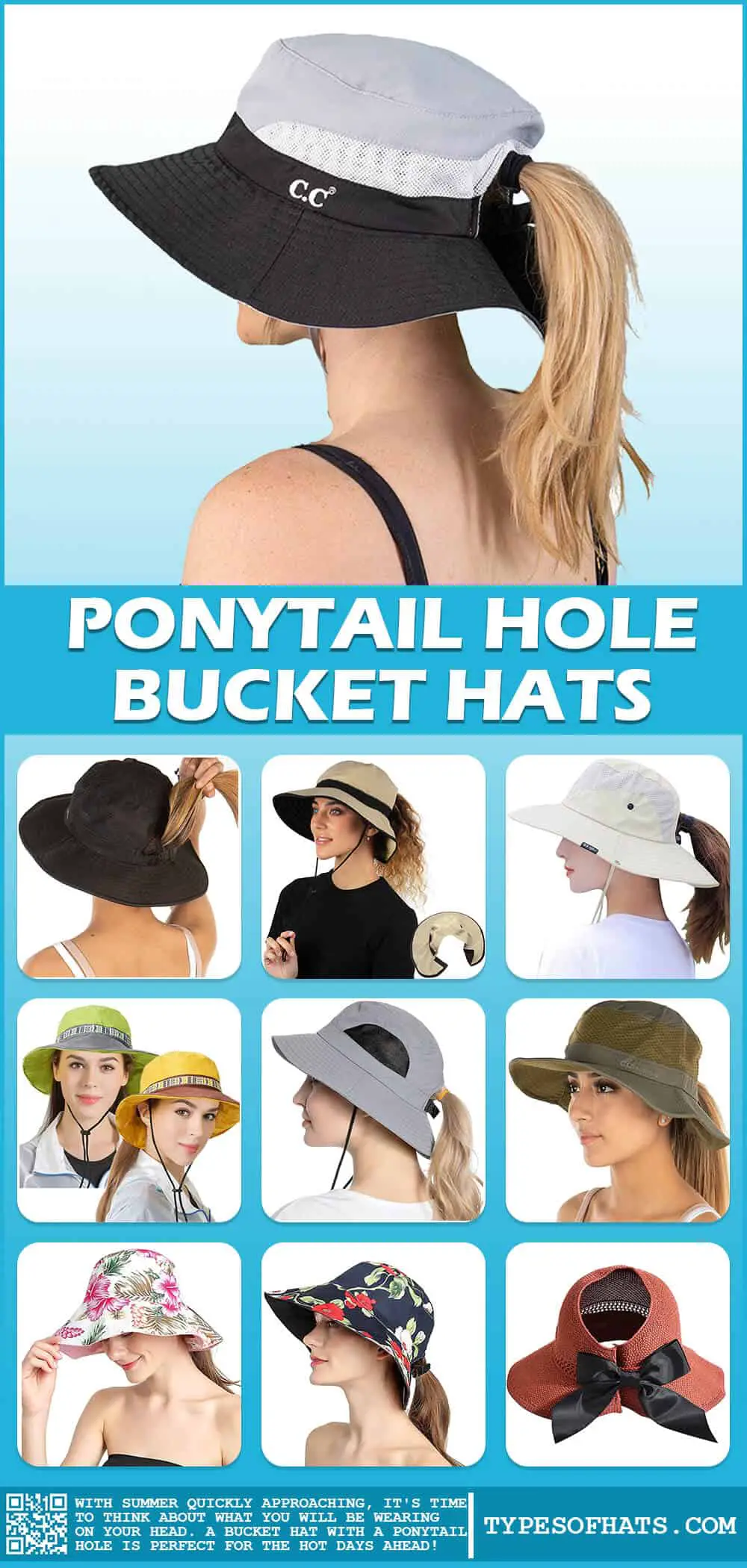 best ponytail bucket hats