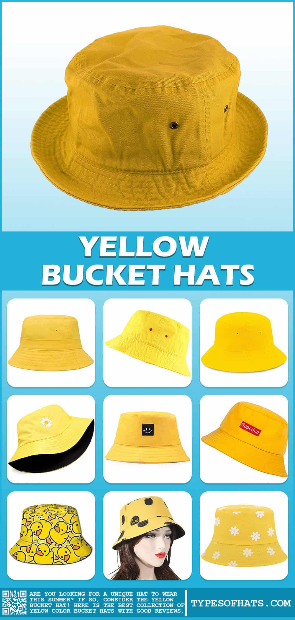 best yellow color bucket-hat