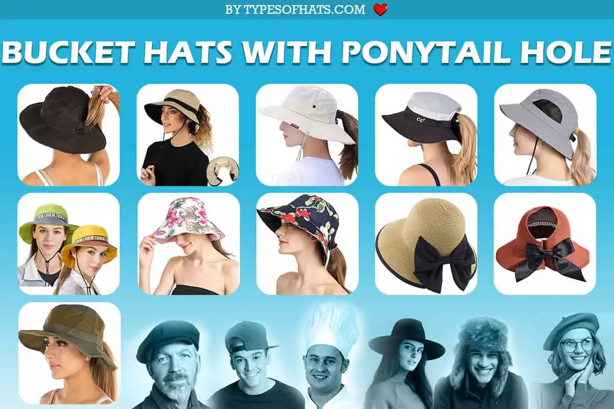 ponytail bucket hats