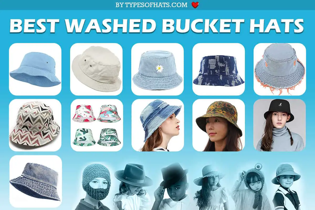 washed bucket hats