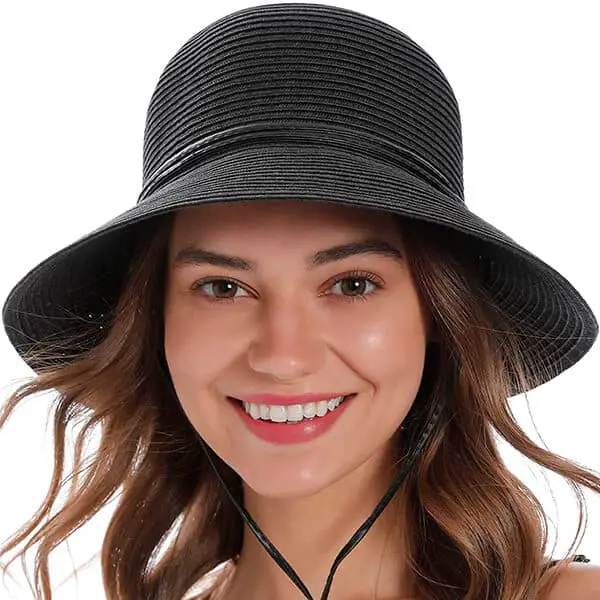 High quality unisex black sunhat