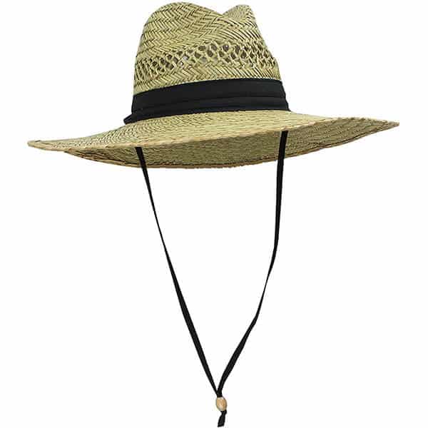 Straw Lifeguard Sun Hat with Wide Brim