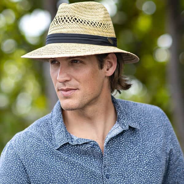 Panama Jack Straw Hat with Inner Elastic Sweatband