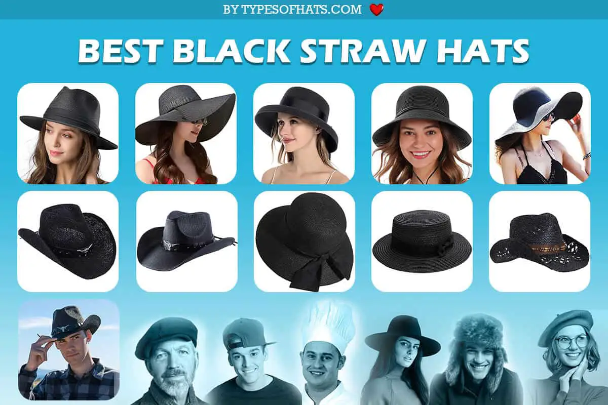 best black color straw hats
