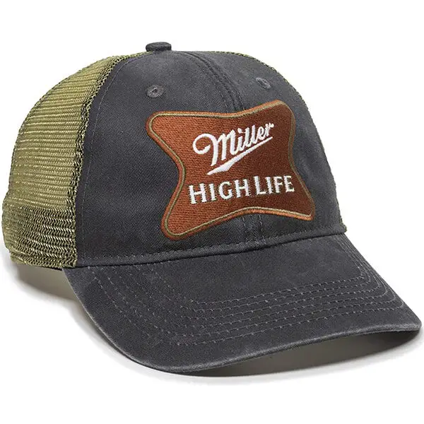 Miller high life embroidered cap