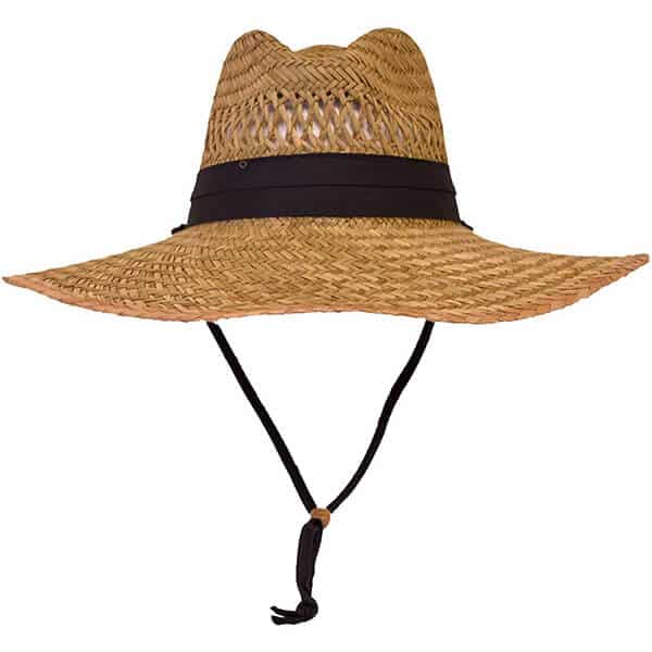 Safari chin tie straw sun hat