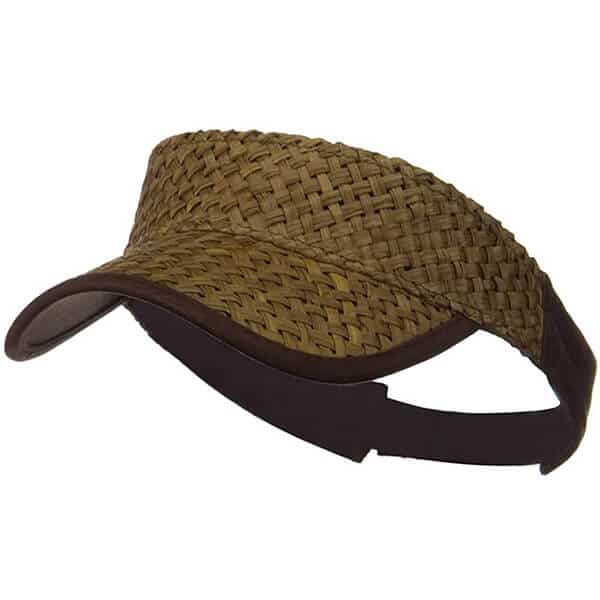 Women's straw trucker visor hat