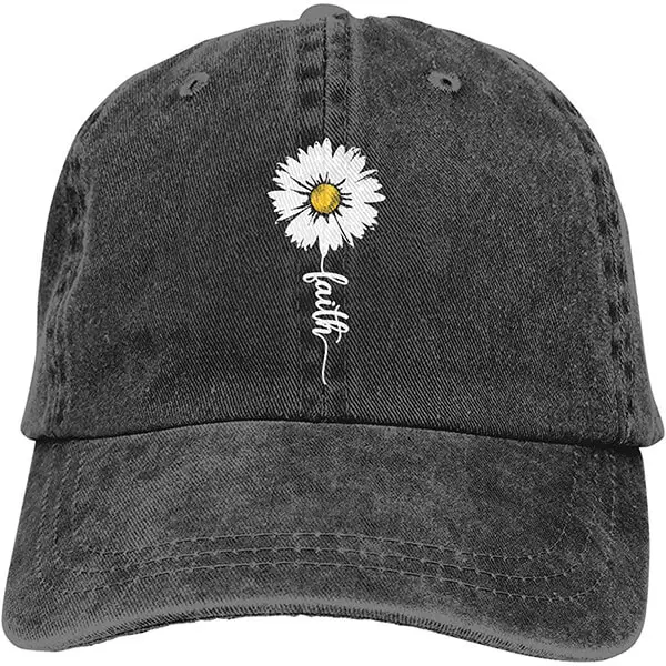 Daisy print unstructured cap