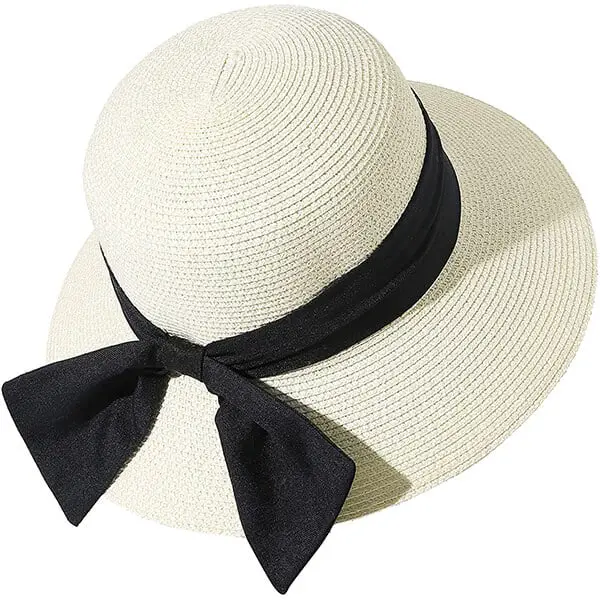 Women's outdoor packable straw hat