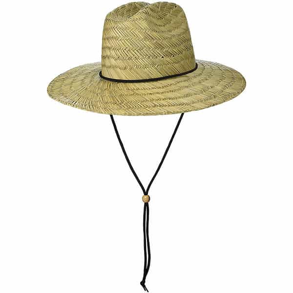 Wide brim men's straw fishing hat