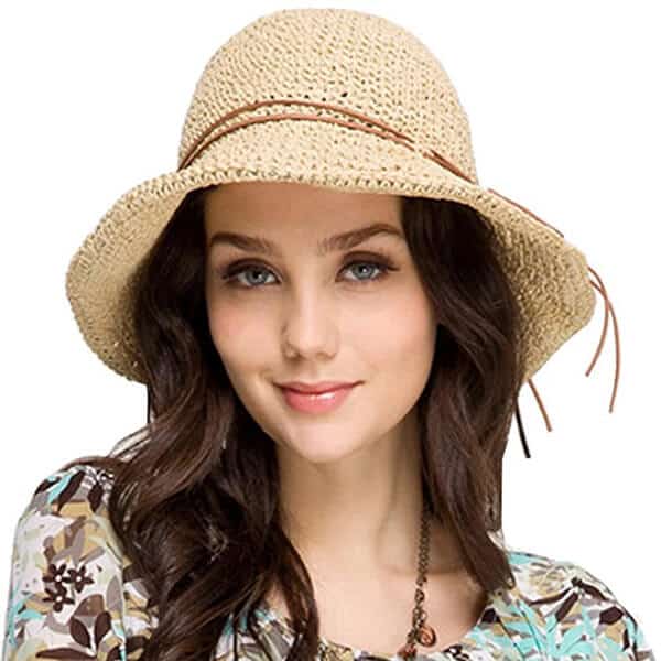 Fashionable women's wide brim straw hat