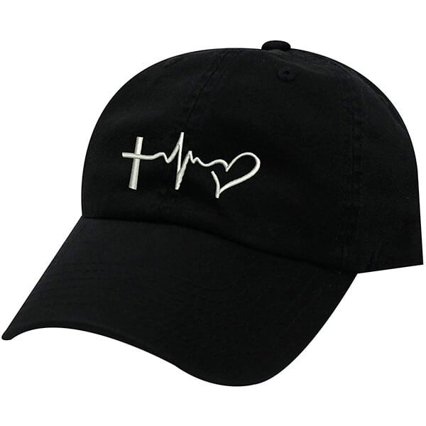 Love embroidered logo unstructured baseball cap